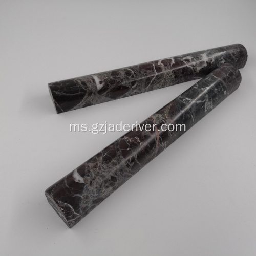 Tingkap hiasan kelereng hitam Marble